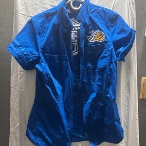 Harley-Davidson Blue Casual Button Down Shirt